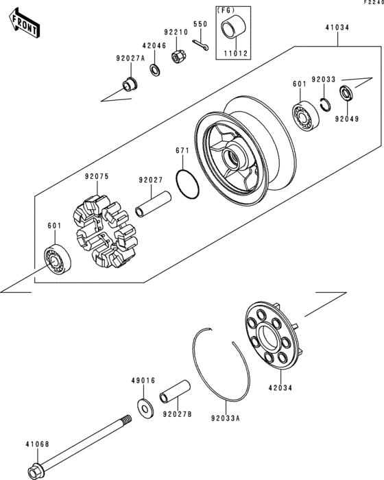  Задняя ступица колеса