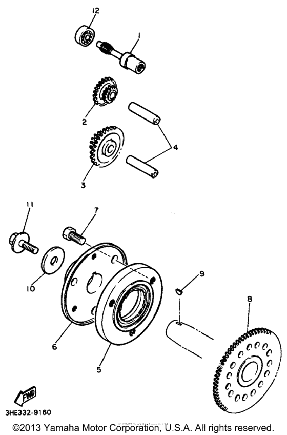 FZR600RK Муфта стартера
