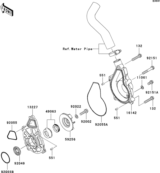 EX650 Водяной насос