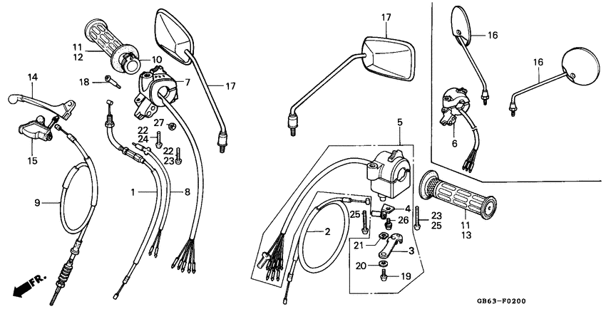 Switch/lever/cable