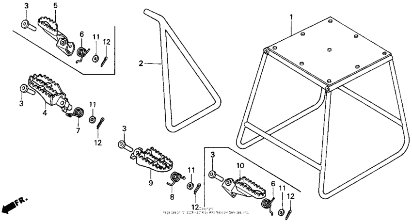 CR250R Подножки