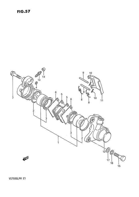 VS750 Передний суппорт