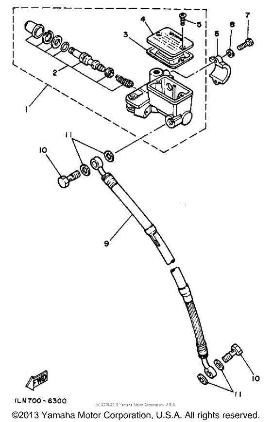 TT350T Главный тормозной цилиндр