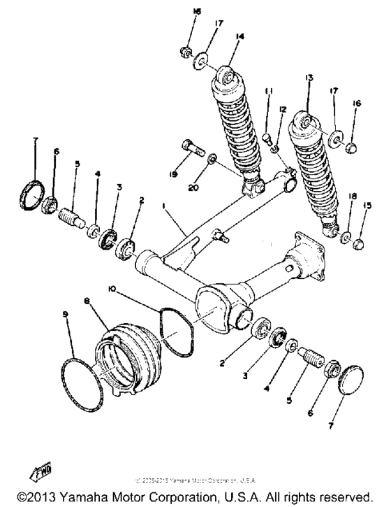 Rear arm-rear cushion