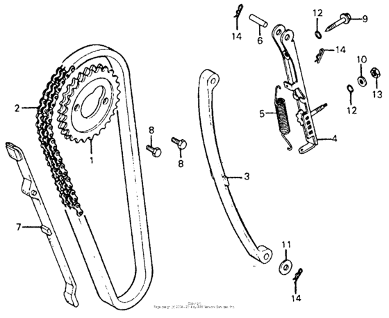 Cam chain + tensioner