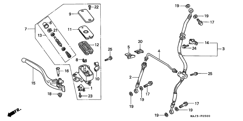 Fr. brake master cylinder