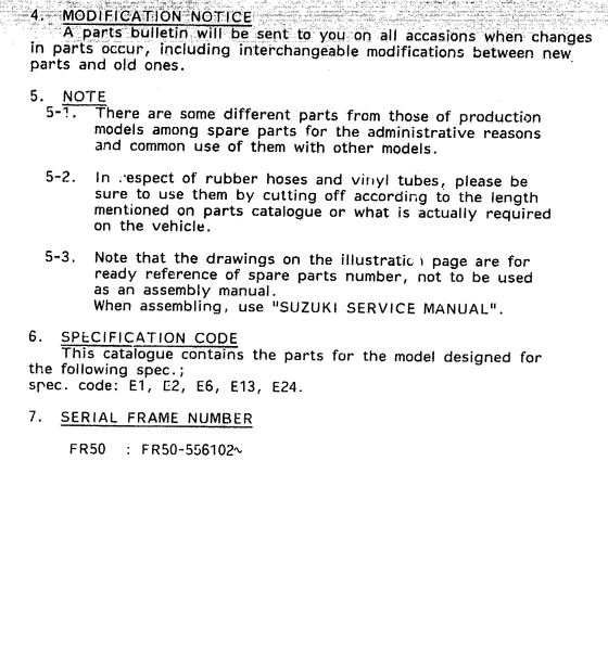 FR50 Catalog preface