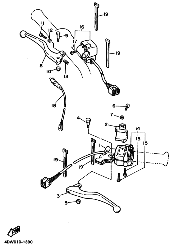 XT400E ﾊﾝﾄﾞﾙｽｲﾂﾁ.ﾚﾊﾞｰ