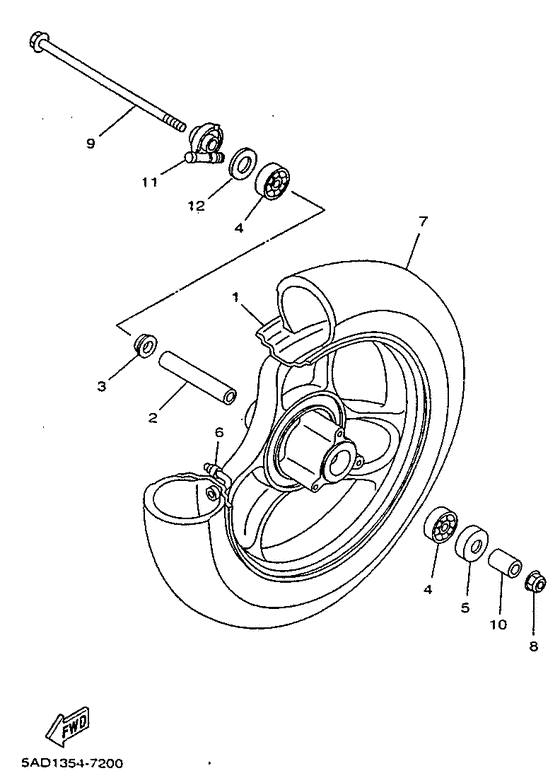 YN50R Переднее колесо