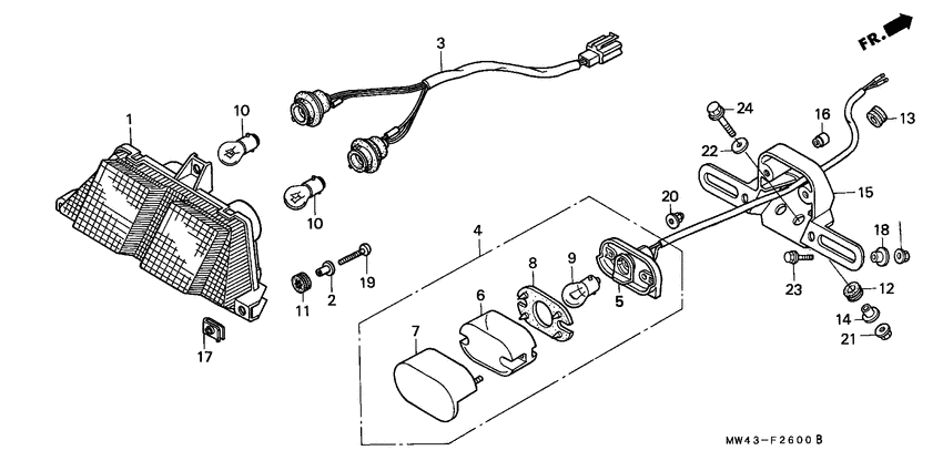 Taillight unit ass`y