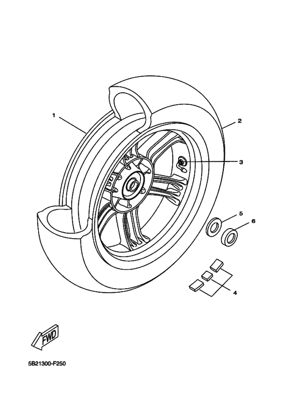 Rear wheel complete assy