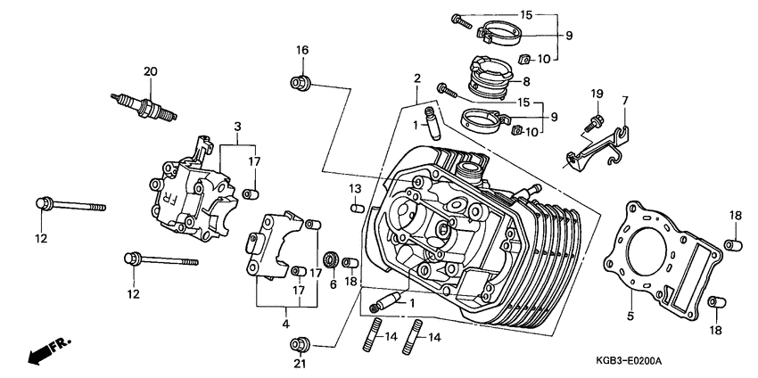 VT125C2 Головка цилиндров
