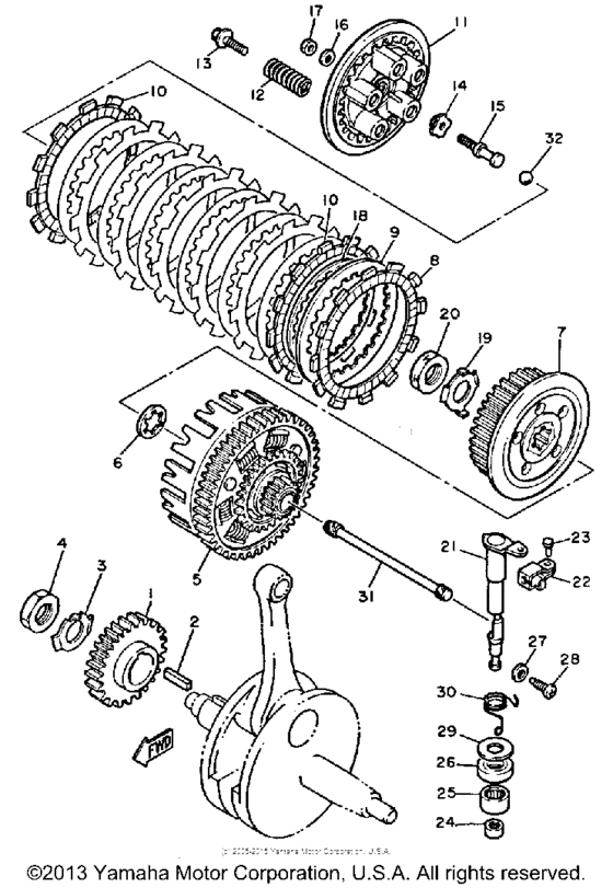 XT600N Сцепление