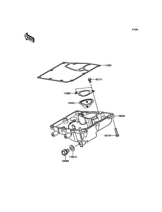 KLE650 Маслянный поддон