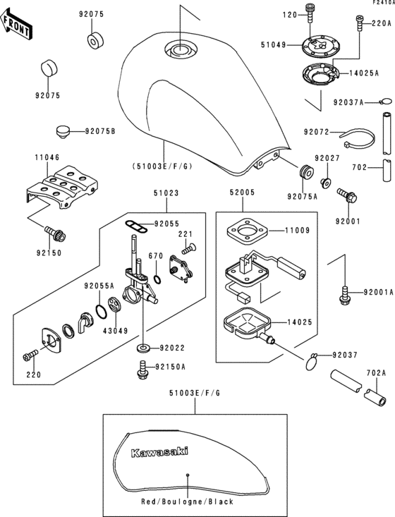 Fuel tank(1/2)(zr750-c3/c4)