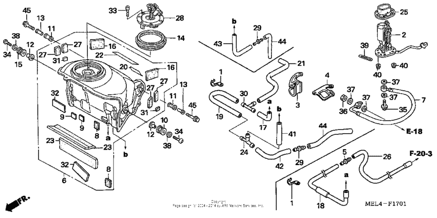 Fuel tank + fuel pump (2)