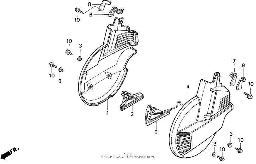 GL1500I Front wheel cover