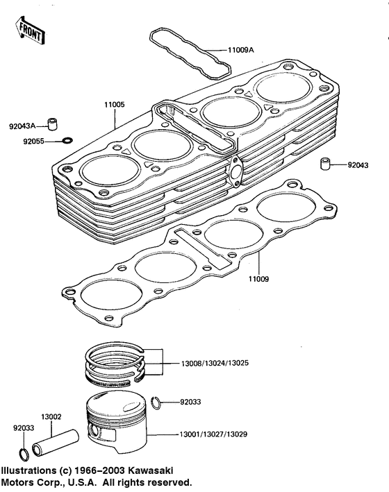 Cylinder/pistons