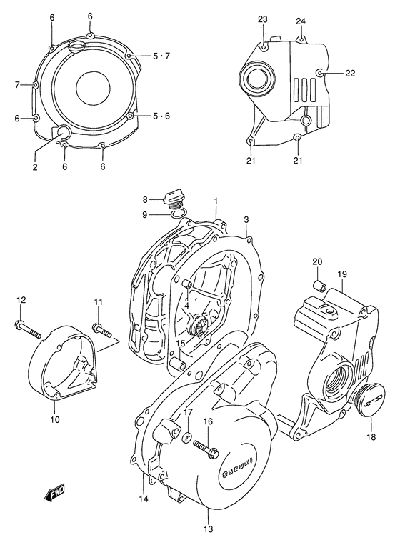 Crankcase cover ass`y  (v