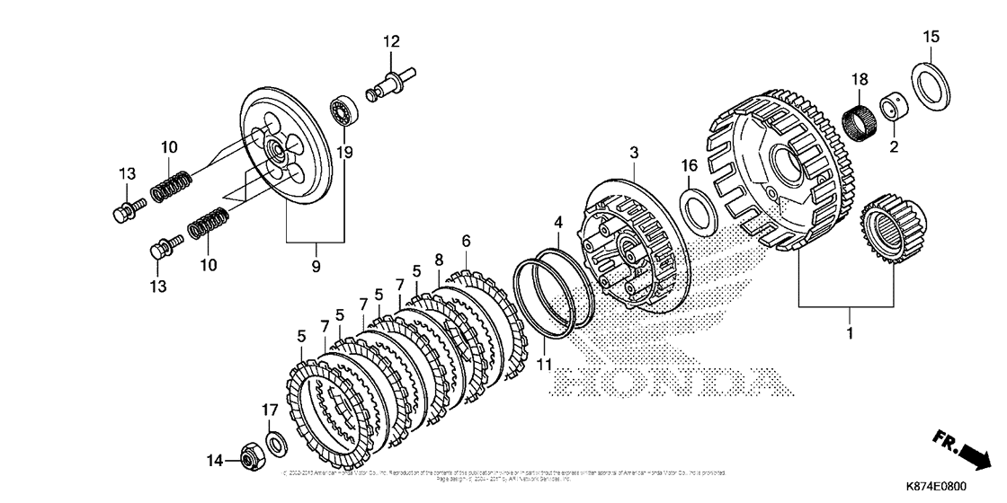 CMX300 (ABS) Сцепление