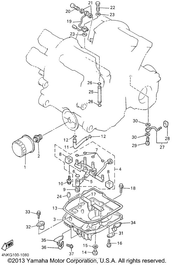 XVZ1300AN Масляный фильтр