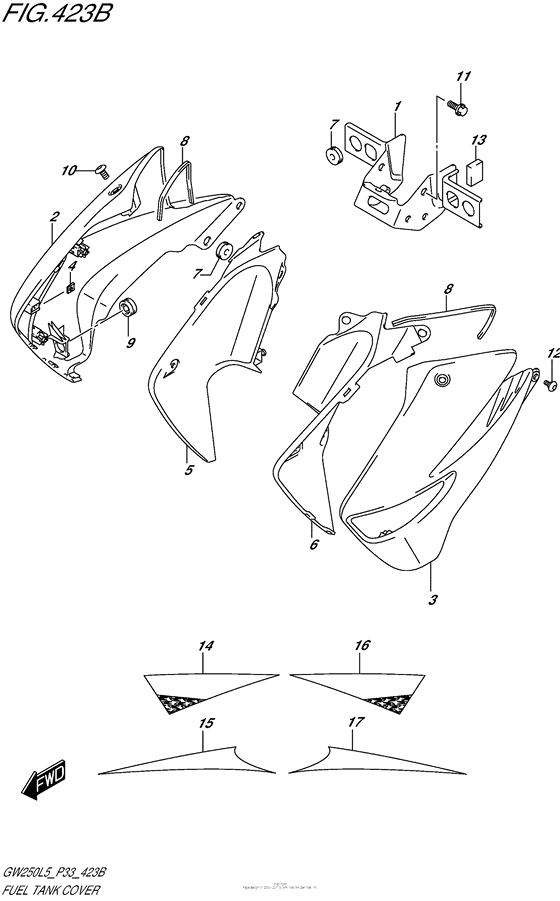 GW250 Fuel Tank Cover (Gw250Zl5 P33)