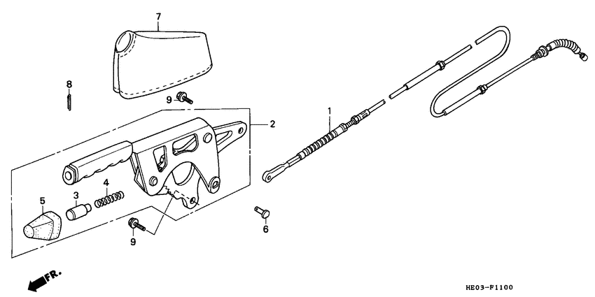 Parking brake lever