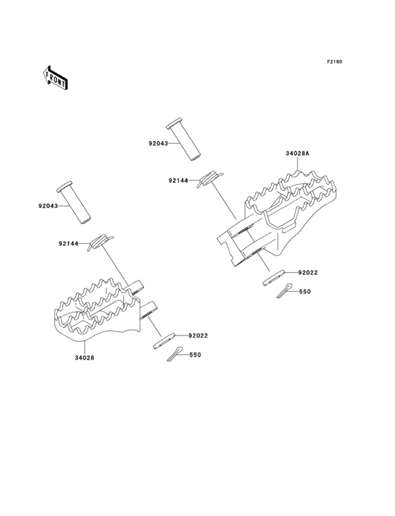 KX125 Подножки