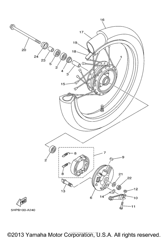 TTR125LR Front wheel r