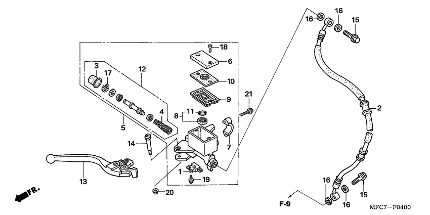 Fr. brake master cylinder