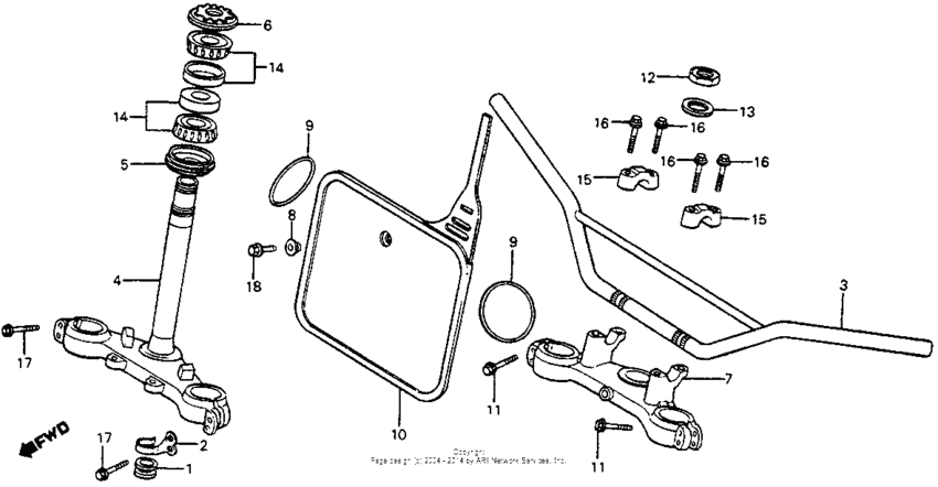 Handlebar + top bridge 83