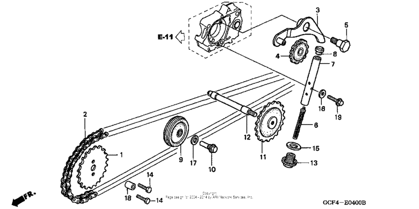 XR70R Cam chain + tensioner