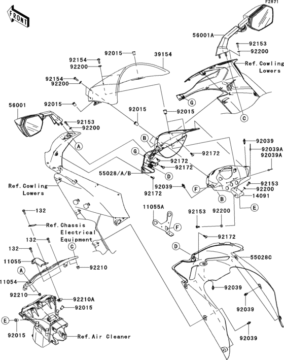 ZX1000 Обтекатели