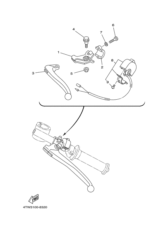 Handle switch. lever
