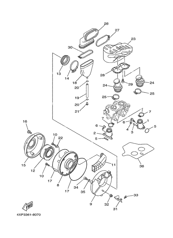 XVS650A Впускная система