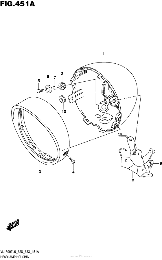 VL1500T Фара головного света