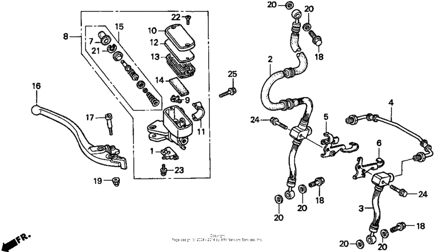 Fr. brake master cyl.