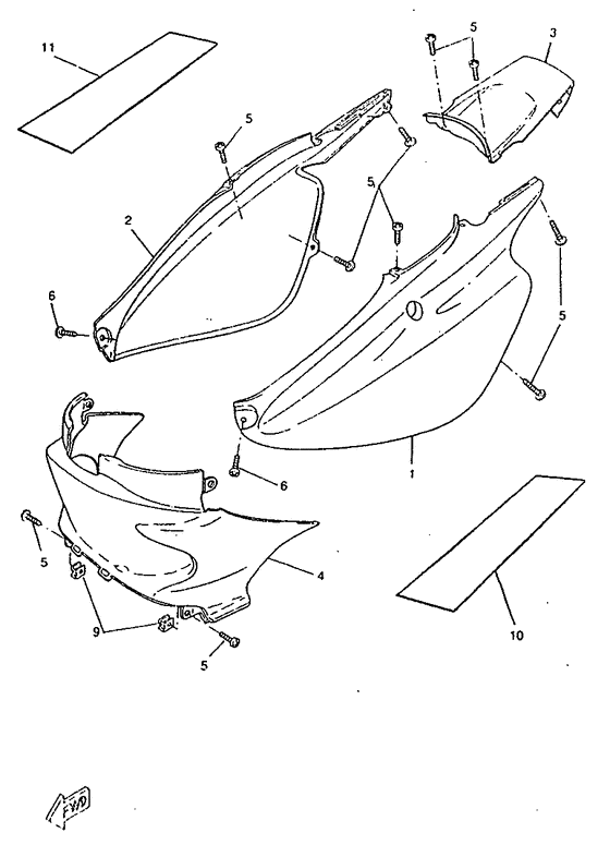 CW50RSX Боковые обтекатели