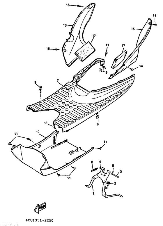 YE50 Stand. footrest