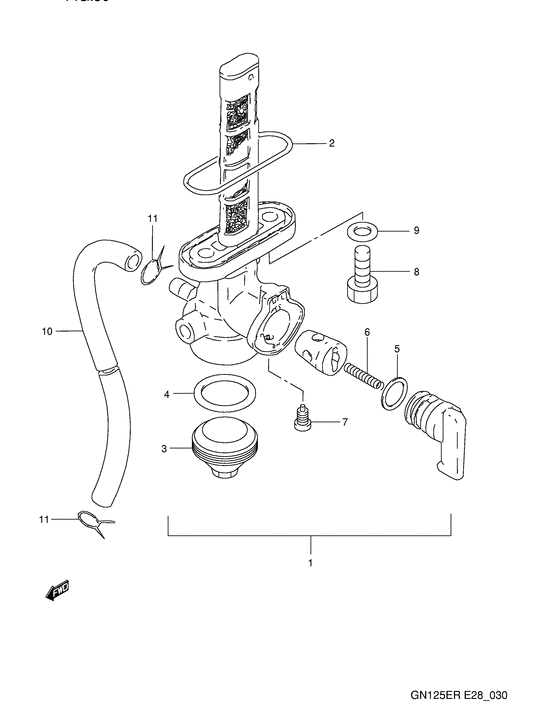 GN125 Топливный кран