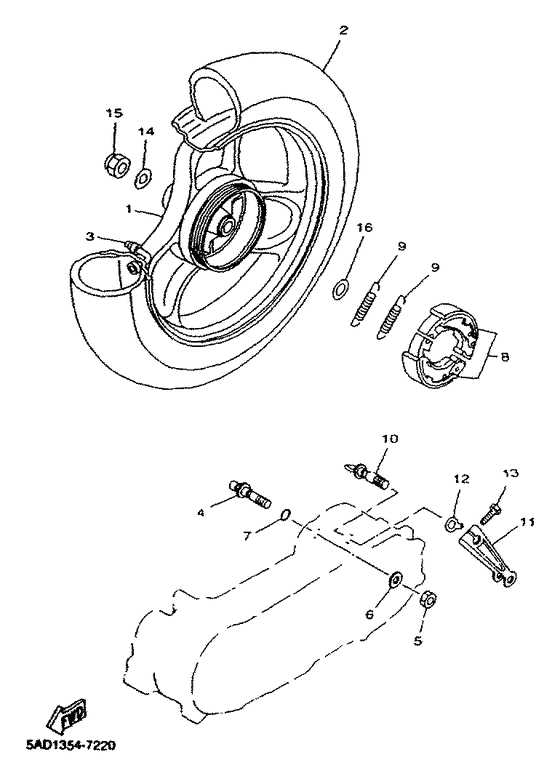 YN50R Переднее колесо