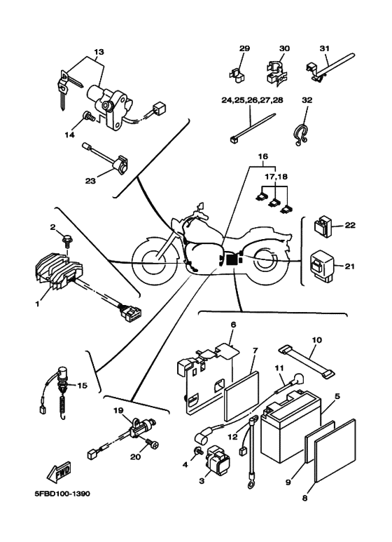 XVS650 Equipo electrico