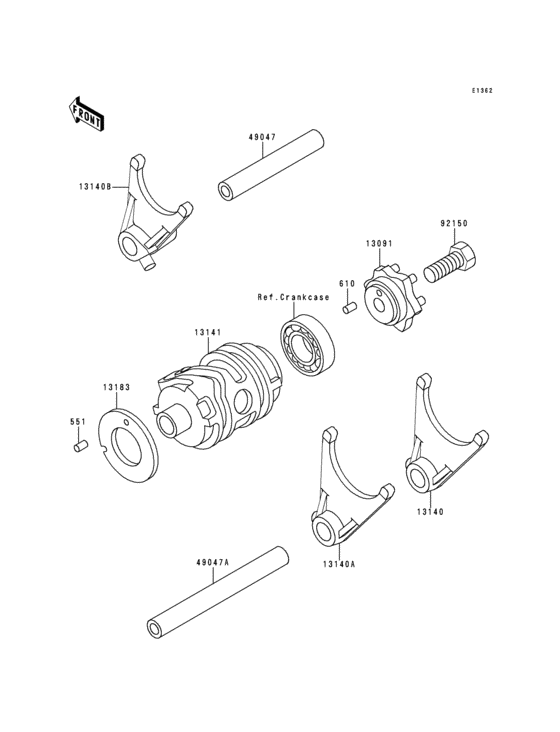 Change drum/shift fork