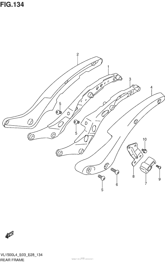 Rear Frame (Vl1500L4 E28)