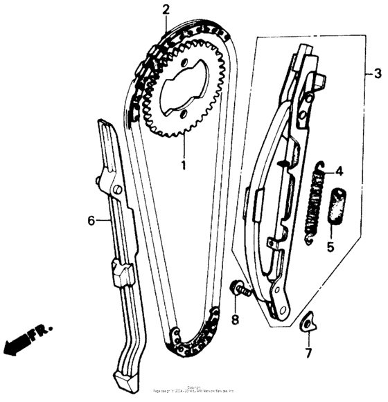XR250R Цепь ГРМ