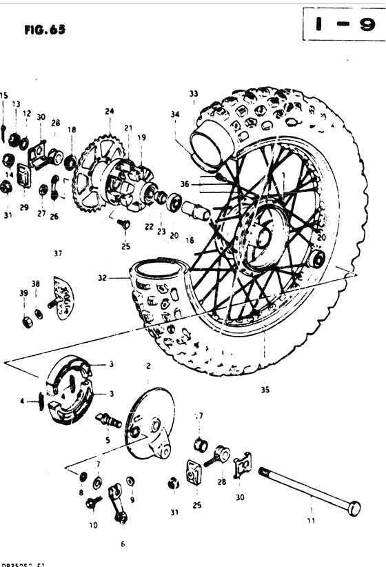 Rear wheel complete assy