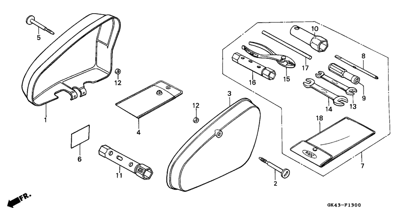 Tools/side cover