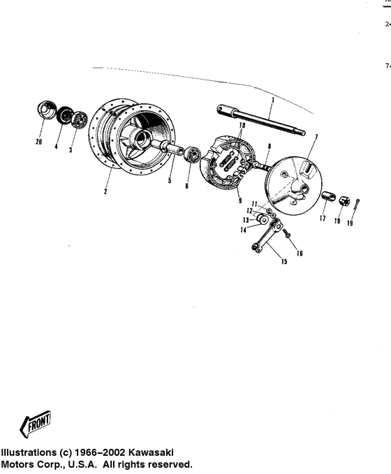 Front hub/brake