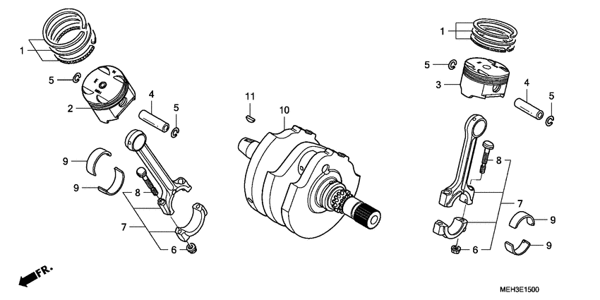 Crankshaft/piston