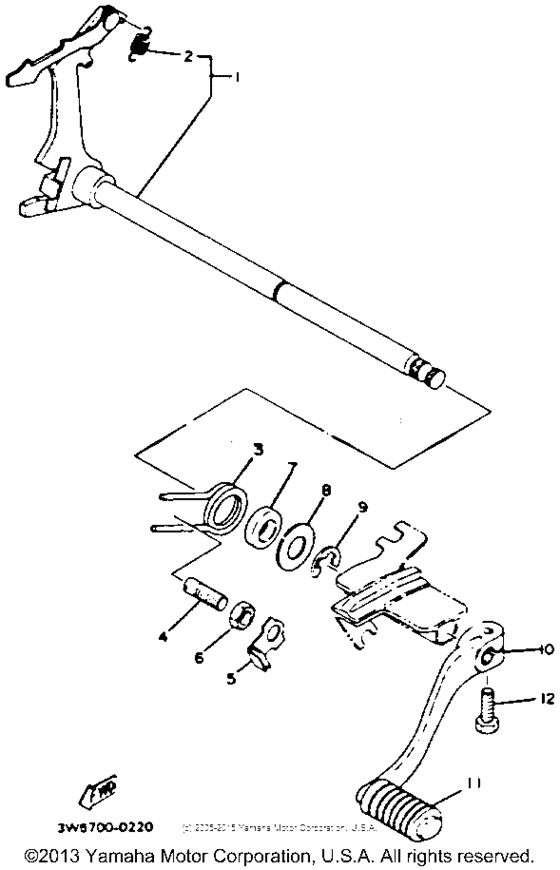 Shift shaft pedal